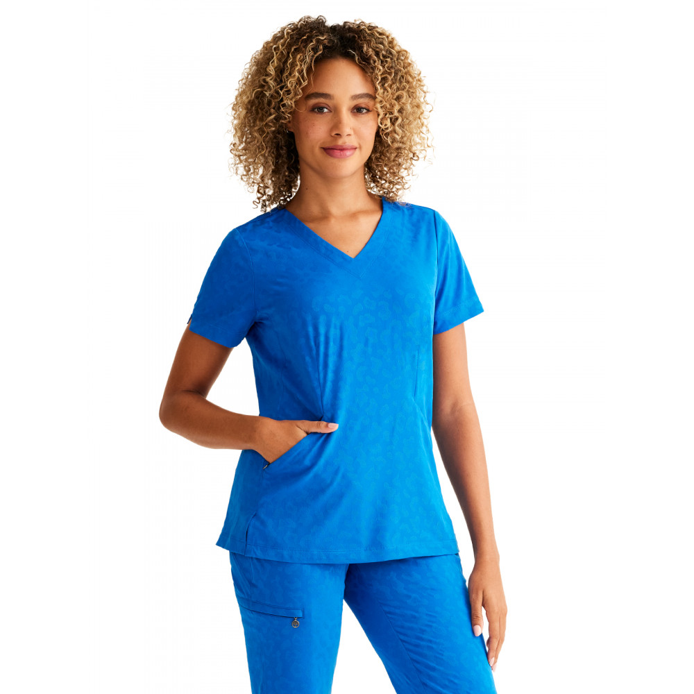 Healing Hands - HH PL Jacquard - Women's 2-Pocket Jolie Camo Top Healing Hands - HH PL Jacquard - Women's 2-Pocket Jolie Camo Top