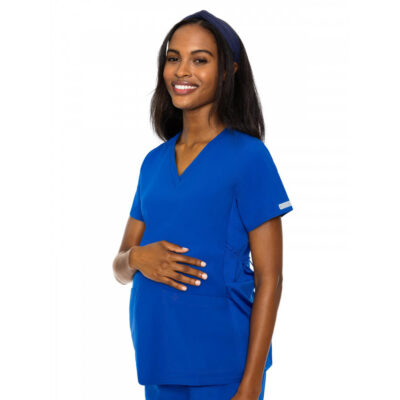 Med Couture - MC Touch - Women's 2-Pocket V-Neck Maternity Top