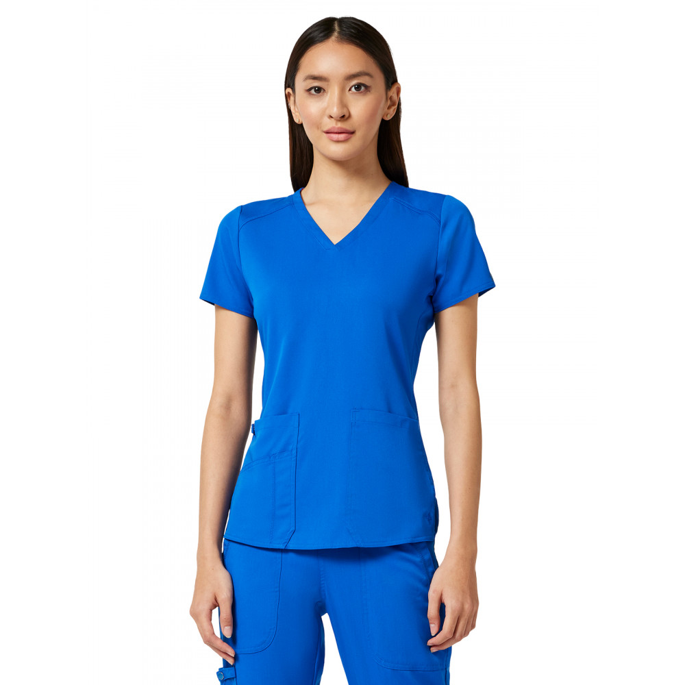 Med Couture - MC Touch - Women's 4-Pocket V-Neck Shirttail Top Med Couture - MC Touch - Women's 4-Pocket V-Neck Shirttail Top