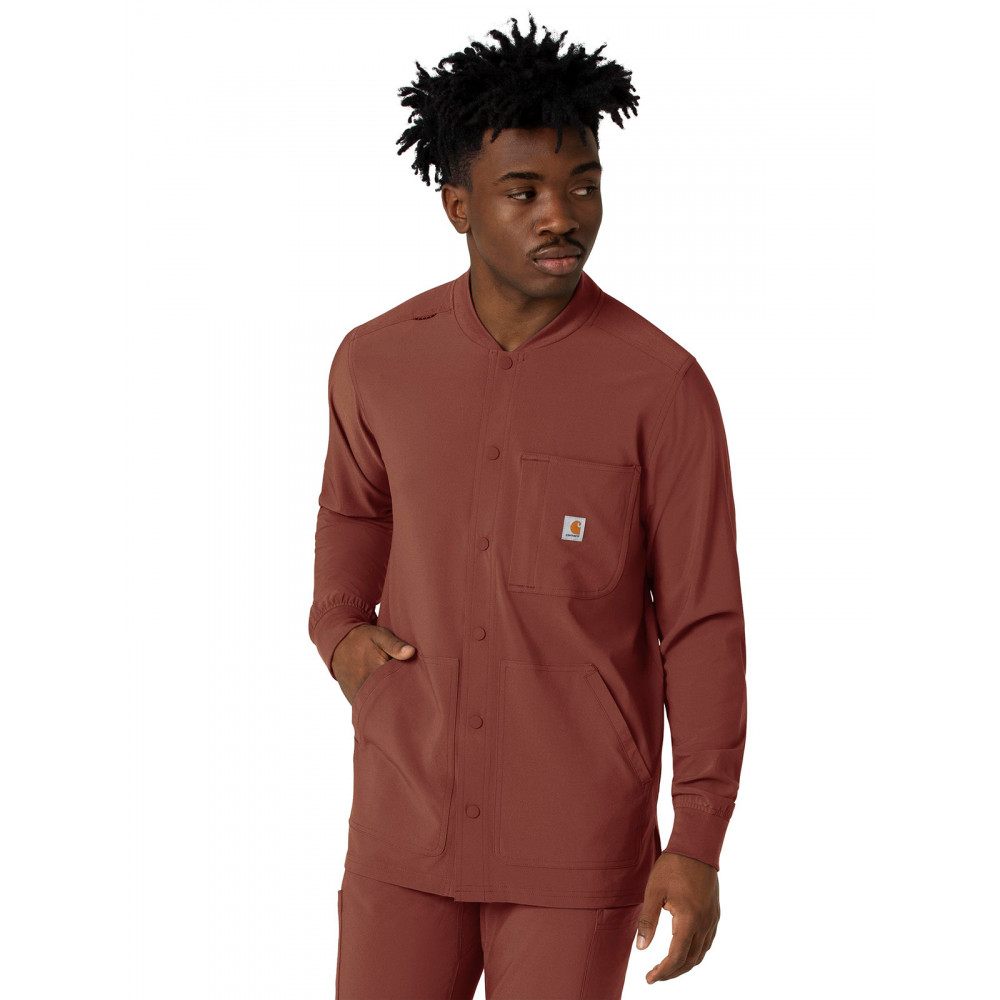 Carhartt Scrubs - Force Cross-Flex - Men's Five-Pocket Modern Fit Shirt Jacket