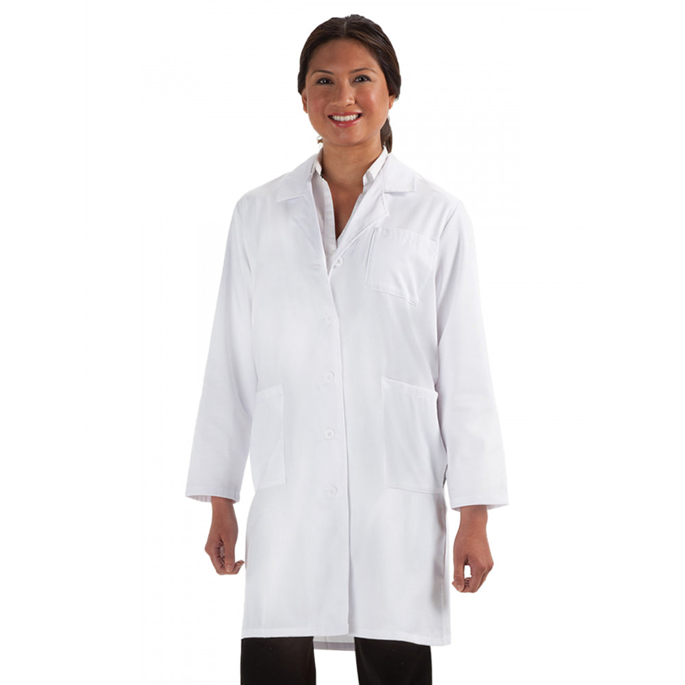 Prestige Medical - Unisex Three-Pocket Full-Length Lab Coat Prestige Medical - Unisex Three-Pocket Full-Length Lab Coat