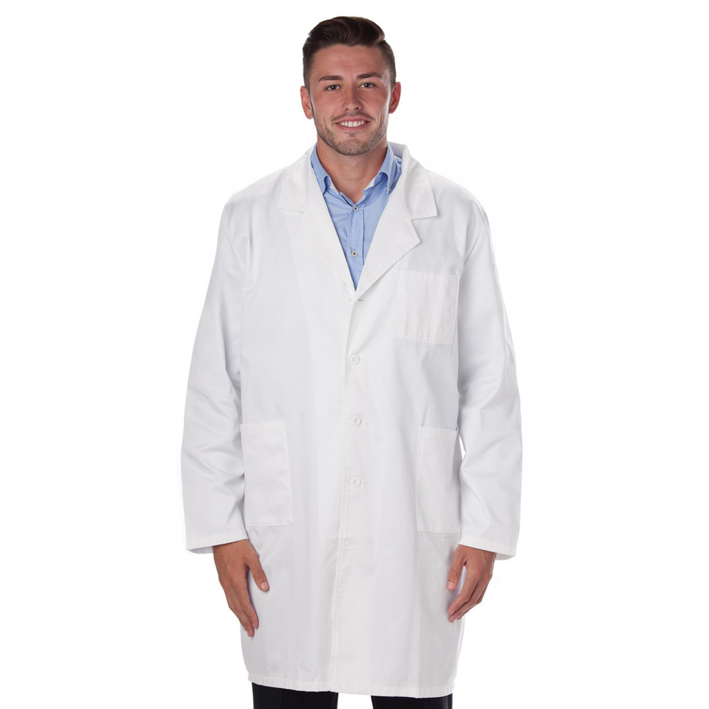 Prestige Medical - Unisex Three-Pocket Full-Length Lab Coat