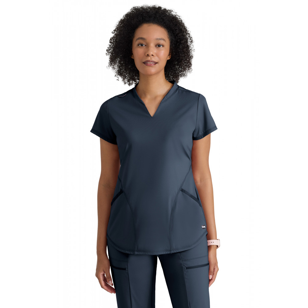 Grey's Anatomy Knit Stretch - Women's Two-Pocket V-Neck Define Scrub Top Grey's Anatomy Knit Stretch - Women's Two-Pocket V-Neck Define Scrub Top