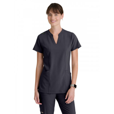 Grey's Anatomy Evolve Stretch - Women's Two Pocket Notch Sky Scrub Top