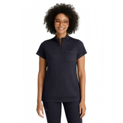 Barco One Performance Knit - Women's Three-Pocket Mock Neck Vigor Scrub Top