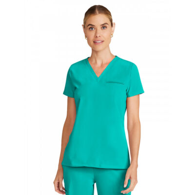 Medelita Scrubs - Women's 3-Pocket Flora V-Neck Scrub Top