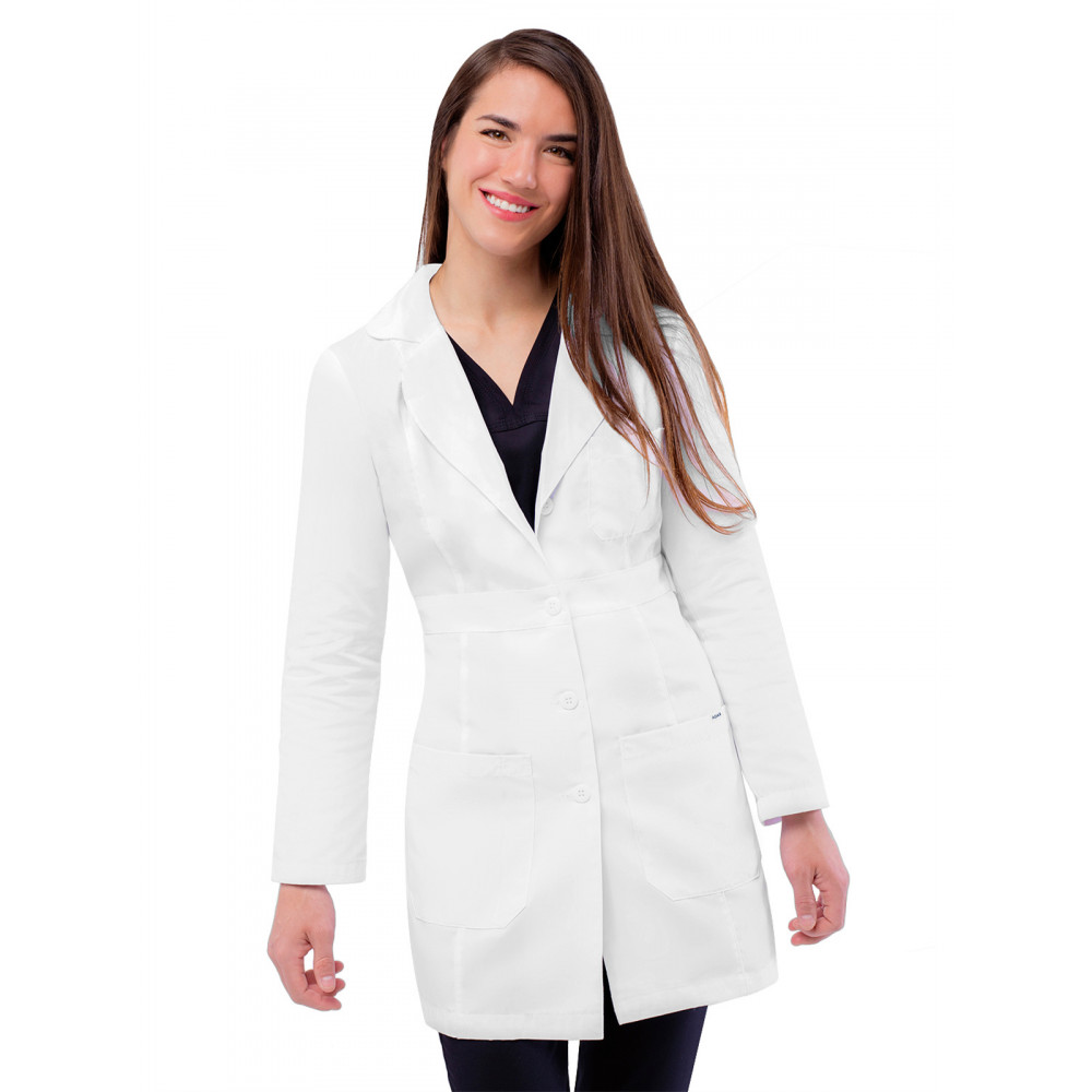 Adar - Universal - Women's Three-Pocket Adjustable Belt 33" Lab Coat Adar - Universal - Women's Three-Pocket Adjustable Belt 33" Lab Coat