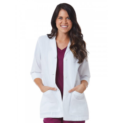 Maevn - Red Panda - Women's 3/4-Sleeve Two-Pocket 28.5" Lab Coat