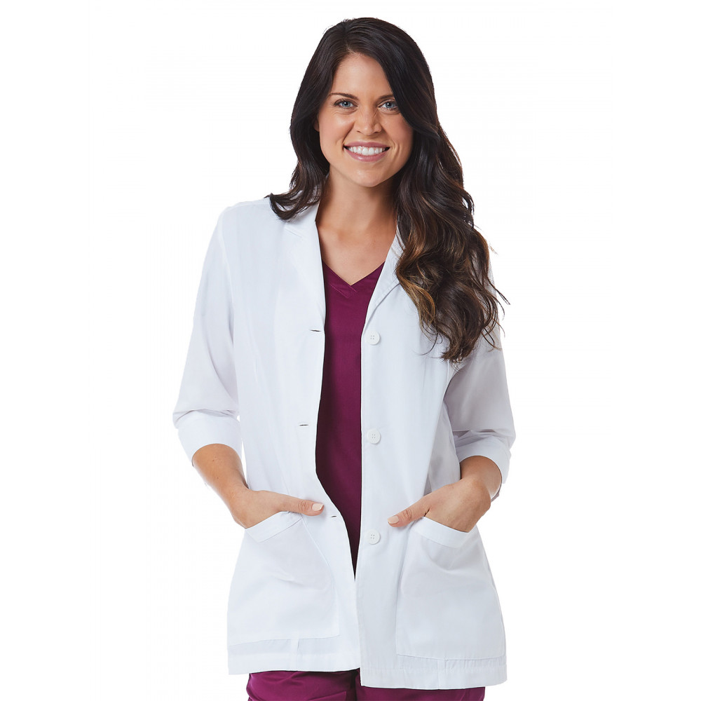 Maevn - Red Panda - Women's 3/4-Sleeve Two-Pocket 28.5" Lab Coat Maevn - Red Panda - Women's 3/4-Sleeve Two-Pocket 28.5" Lab Coat