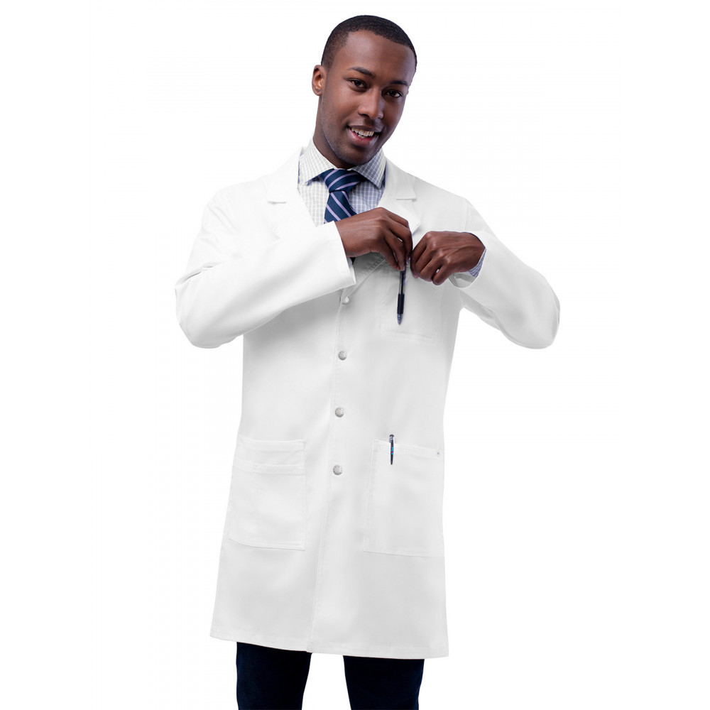 Adar - Universal - Men's Three-Pocket Snap Front 36" Lab Coat Adar - Universal - Men's Three-Pocket Snap Front 36" Lab Coat