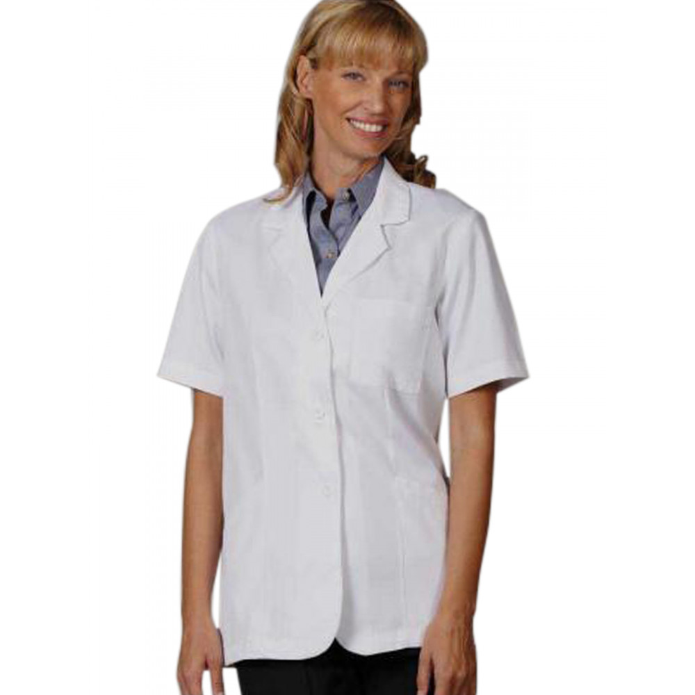 Fashion Seal - Women's Three-Pocket 30" Short-Sleeve Consultation Lab Coat Fashion Seal - Women's Three-Pocket 30" Short-Sleeve Consultation Lab Coat