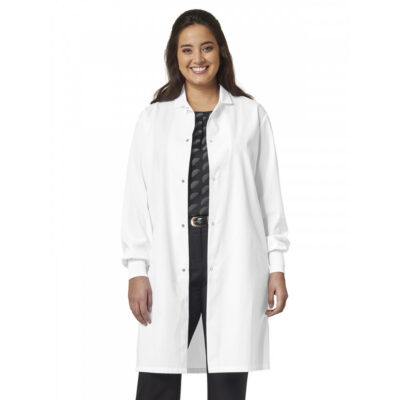 Fashion Seal Lab Coats - Unisex Pocketless 41" Full-Length Snap Front Lab Coat
