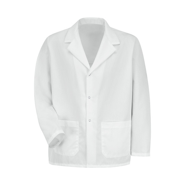 Red Kap Healthcare - Men's Two-Pocket Gripper-Front 30" Lapel Counter Coat Red Kap Healthcare - Men's Two-Pocket Gripper-Front 30" Lapel Counter Coat