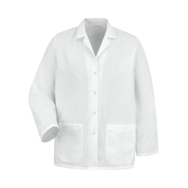 Red Kap Healthcare - Women's Two-Pocket Gripper-Front 28" Lapel Counter Coat Red Kap Healthcare - Women's Two-Pocket Gripper-Front 28" Lapel Counter Coat