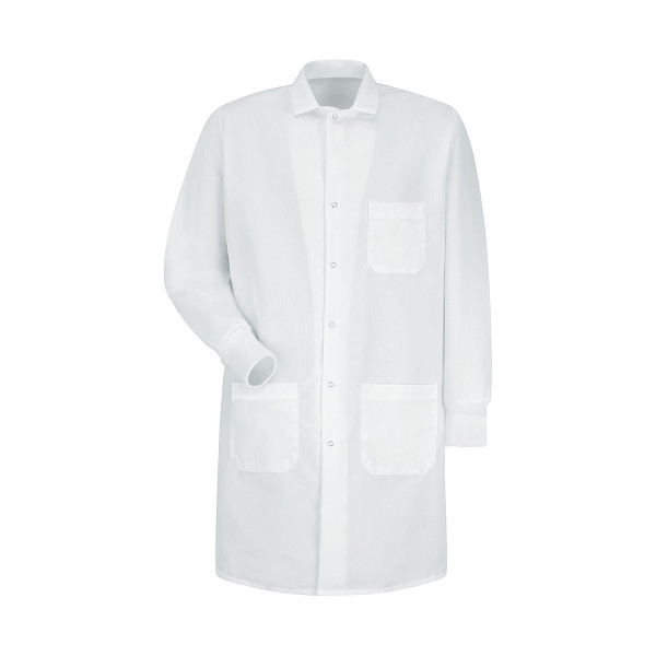 Red Kap Healthcare - Unisex Exterior Pocket Gripper-Front 41.5" Full-Length Lab Coat Red Kap Healthcare - Unisex Exterior Pocket Gripper-Front 41.5" Full-Length Lab Coat