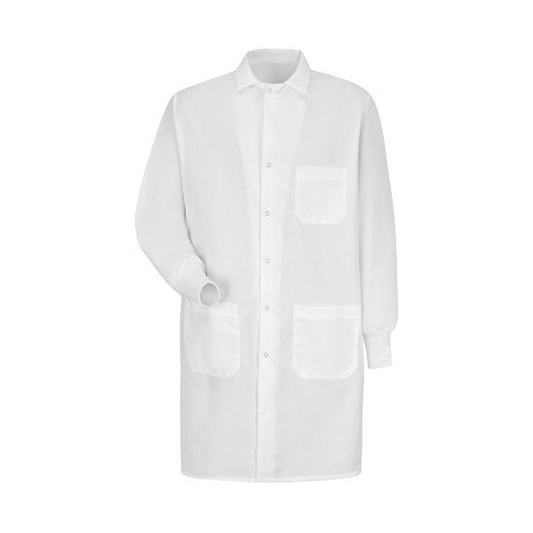 Red Kap Healthcare - Unisex Interior Pocket Gripper-Front 41.5" Full-Length Lab Coat Red Kap Healthcare - Unisex Interior Pocket Gripper-Front 41.5" Full-Length Lab Coat