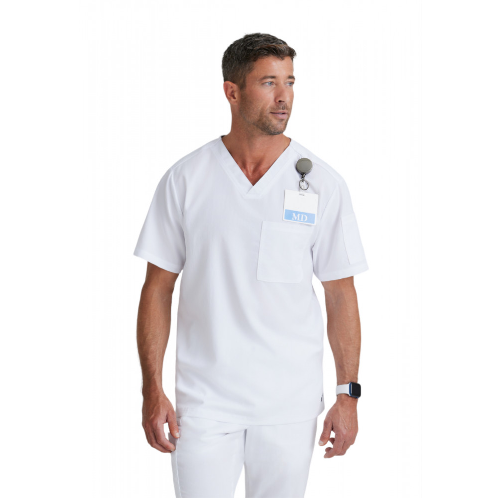 Grey's Anatomy Classic - Men's Two-Pocket V-Neck Evan Scrub Top Grey's Anatomy Classic - Men's Two-Pocket V-Neck Evan Scrub Top
