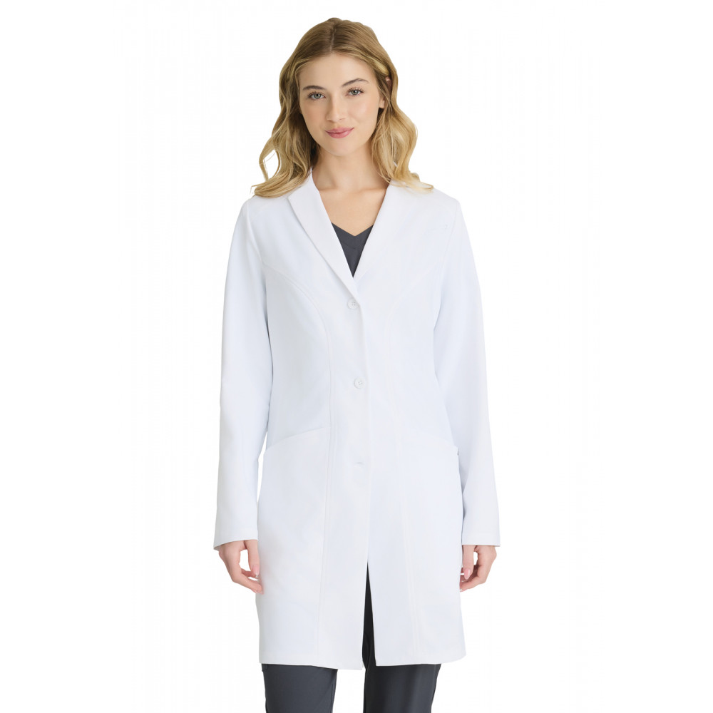 Skechers - Women's Three-Pocket 34" Mid-Length Flourish Lab Coat Skechers - Women's Three-Pocket 34" Mid-Length Flourish Lab Coat