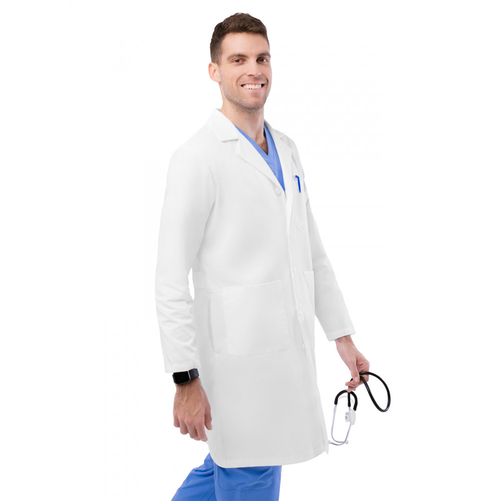 Adar - Universal - Unisex Four-Pocket 39" Midriff Lab Coat Adar - Universal - Unisex Four-Pocket 39" Midriff Lab Coat