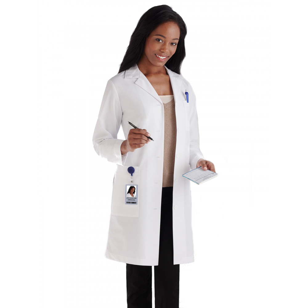 Meta Labwear - Women's Five-Pocket 37" Full-Length Lab Coat Meta Labwear - Women's Five-Pocket 37" Full-Length Lab Coat