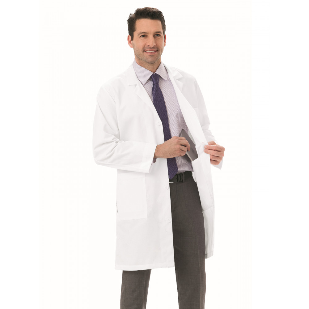 Meta Labwear - Men's Five-Pocket 38" Full-Length Long Lab Coat Meta Labwear - Men's Five-Pocket 38" Full-Length Long Lab Coat