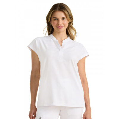 Healing Hands - HH PL Jacquard - Women's 2-Pocket Journey Camo Mandarin Style Top