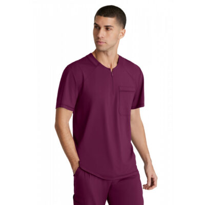 Skechers Slip-Ins - Men's One-Pocket Curved Neck Flex Scrub Top