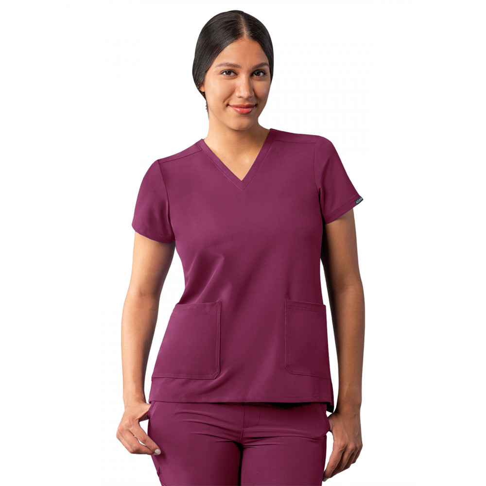 Adar - Addition - Women's Multi-Pocket V-Neck Top Adar - Addition - Women's Multi-Pocket V-Neck Top