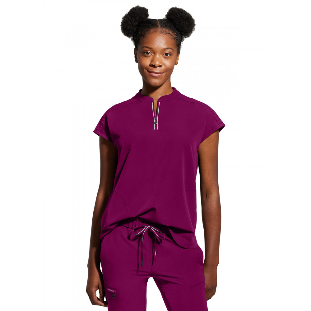 Healing Hands - 360 - Women's 2-Pocket Sandy Mandarin Collar Top