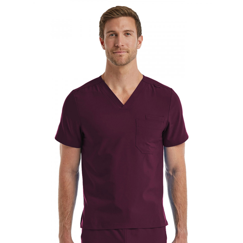 ScrubJoy Fit-4-All - Unisex One-Pocket V-Neck Top