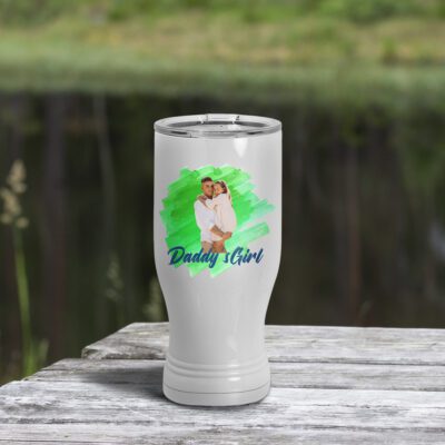 Personalized Cartoon Photo 20 oz. Pilsner Tumbler with Clear Lid