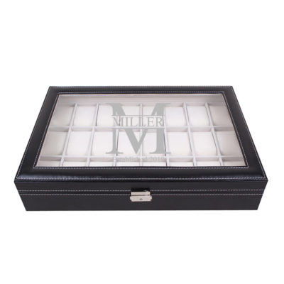 Miller Leather 24 Slot Personalized Watch Box