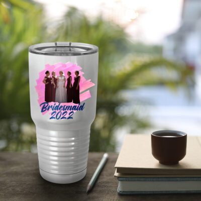 Personalized Cartoon Photo 30 oz. Travel Mug with Slider Lid