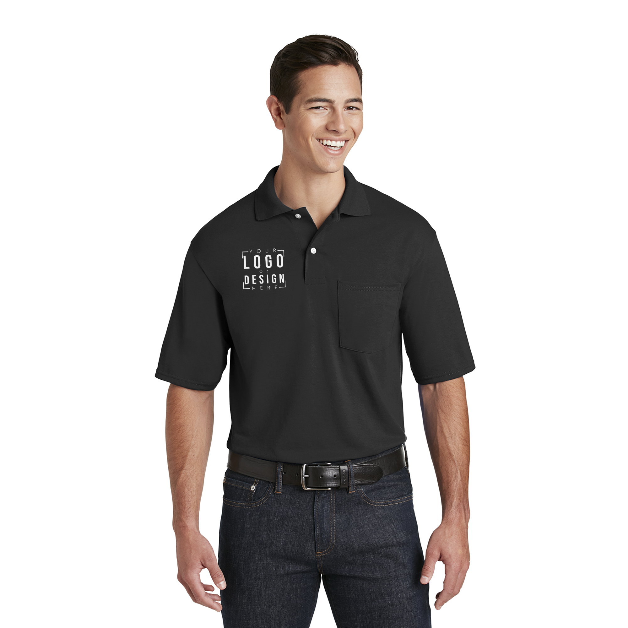 JERZEES -SpotShield 5.6-Ounce Jersey Knit Sport Shirt with Pocket JERZEES -SpotShield 5.6-Ounce Jersey Knit Sport Shirt with Pocket