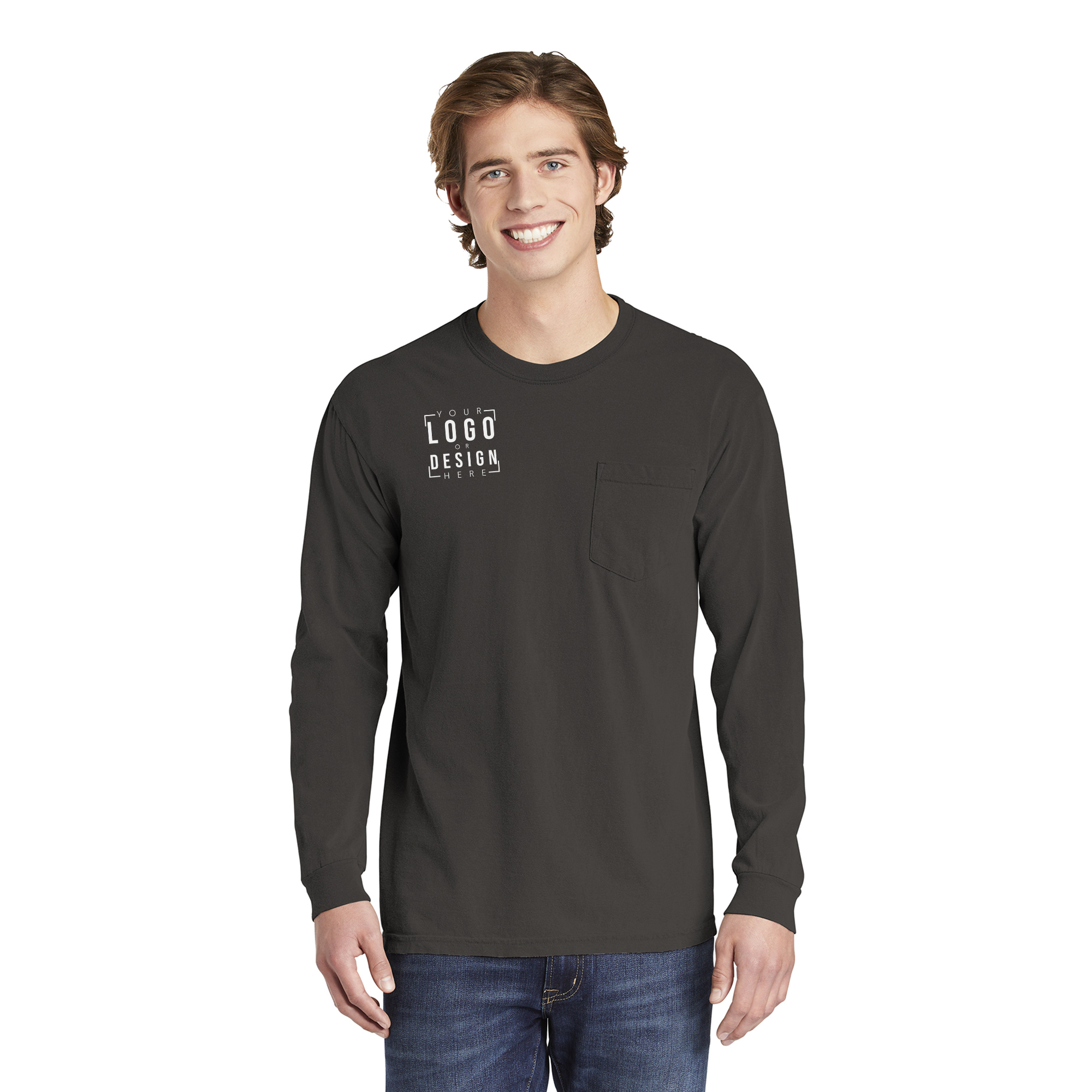 COMFORT COLORS Heavyweight Ring Spun Long Sleeve Pocket Tee