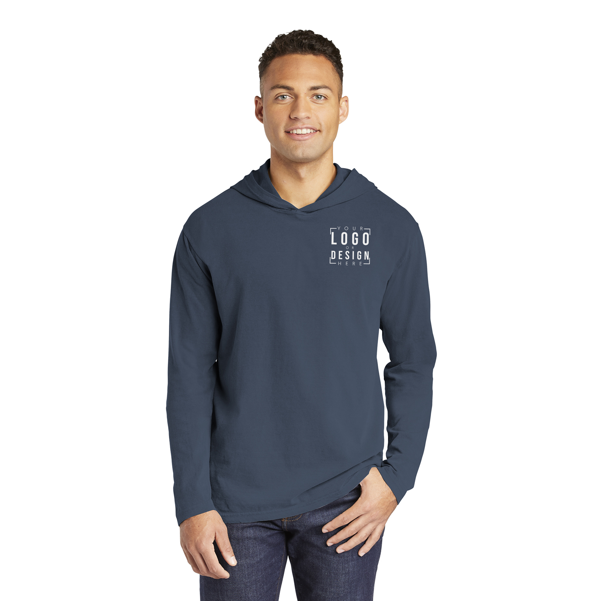 COMFORT COLORS Heavyweight Ring Spun Long Sleeve Hooded Tee COMFORT COLORS Heavyweight Ring Spun Long Sleeve Hooded Tee