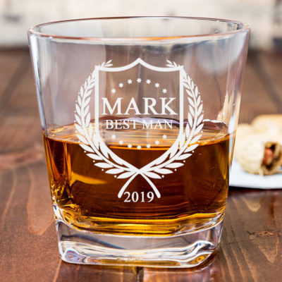Personalized Cube Rocks Glass - Whiskey Glass | ShieldStar