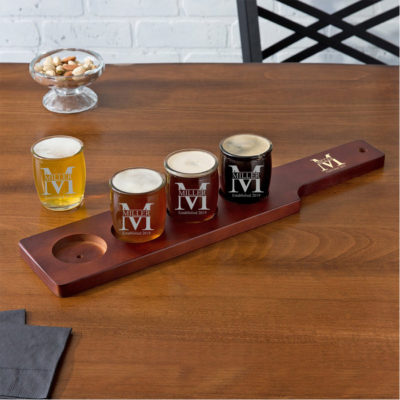 Personalized Sampler Paddle & Four 4oz Tasting Glasses