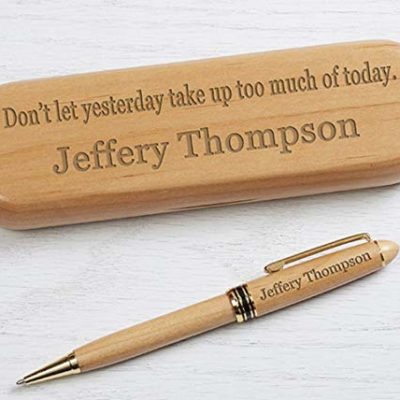 Personalized Birch Box Pen & Pencil Gift Set