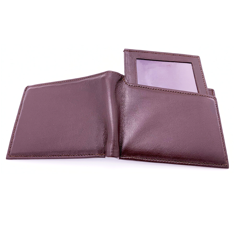 Miller Personalized Brown Leather Bi-Fold Wallet - Image 3