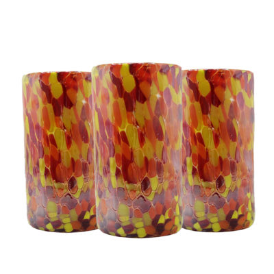 Confetti Monarca Hand Blown Glass Tumbler Set of 6