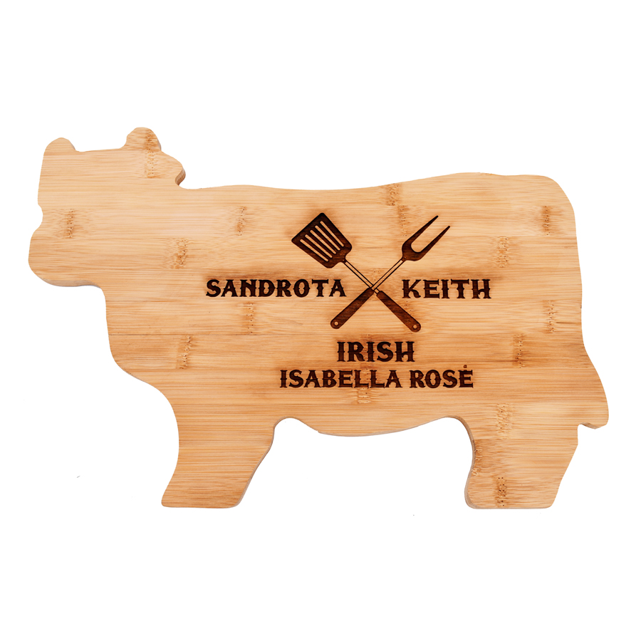 Animal Shape Personalized Bamboo Cutting Board