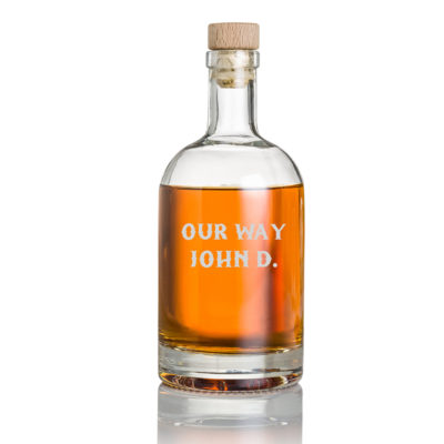 Personalized Bourbon Glass Bottle