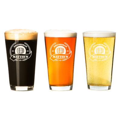 Barrel & Pint Personalized Glass