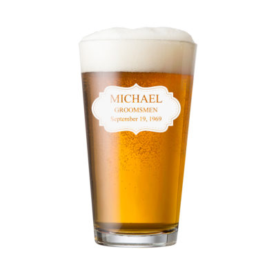 Personalized Board Pint Glass