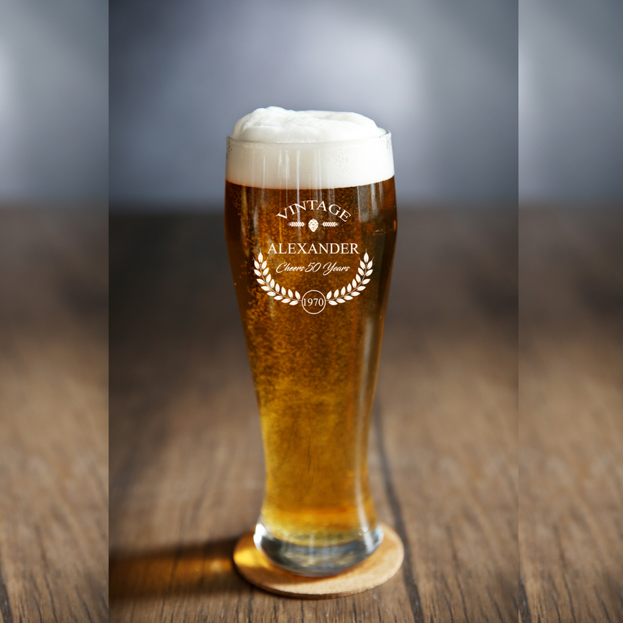 Vintage Personalized Pilsner Glass - Image 2