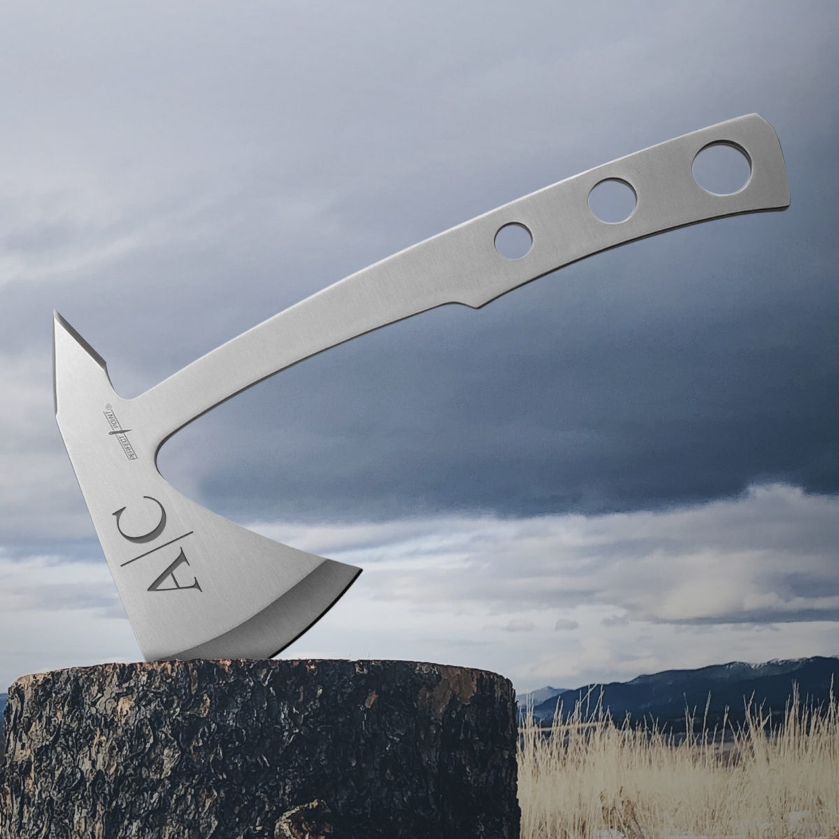 Personalized Line Monogram 9.5" Stainless Steel Throwing Axe