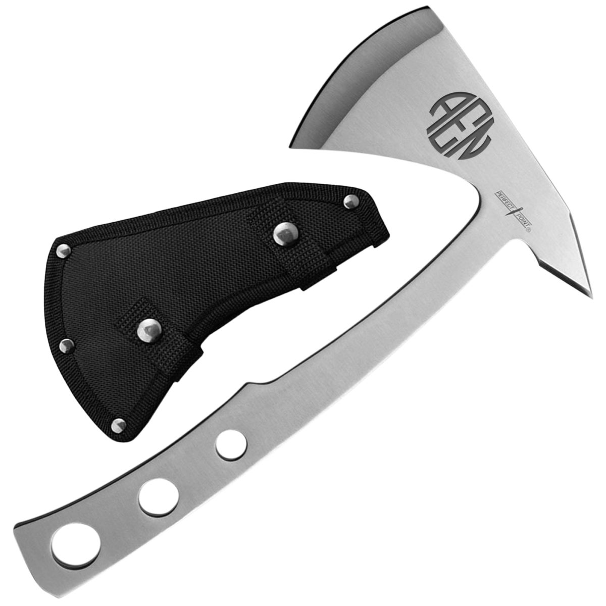 Personalized Round Monogram 9.5" Stainless Steel Throwing Axe - Image 5