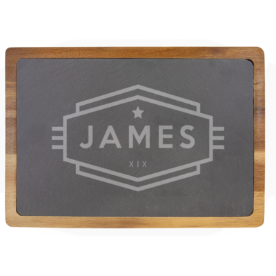 Personalized Cadet Wood Slate Cutting Board