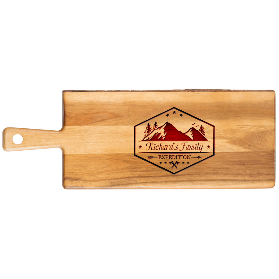 Personalized Acacia Wood Paddle Serving Board - Expedition - Image 3